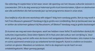 Bezoek gratis de opening van het culturele seizoen in Leeuwarden