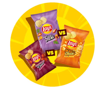 Gratis Lay's Mac & Cheese, Lay's Chorizo & Onion en Lay's Roasted garlic & Herbs na cashback