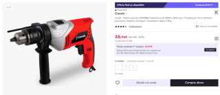 Taladro Percutor Casals 500W | 0-3000 RPM Velocidad Variable por 17.52€