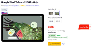 Google Pixel Tablet 128GB voor €359 bij Bol
