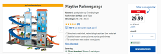 Playtive houten parkeergarage 58 x 76 x 54 cm voor €29,99 in de Lidl webshop