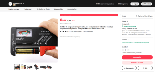 Medidor universal de pilas por solo 2,09€