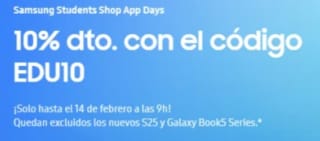 Lavadora Samsung 9Kg Ecobubble Clase A Blanca WW90CGC04DAEEC estudiantes por 278,10€