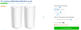 TP-Link AXE11000 Whole Home Mesh Wi-Fi 6E System Deco X200 2 stuks voor €650 bij Cool Blue