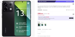Xiaomi Redmi Note 13 Pro 5G 8GB/256GB por 238€ (cuenta nueva por 226€ APP)