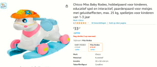 Chicco ECO+ 2-in-1 Miss Rodeo Hobbelpaard voor €35 bij Amazon