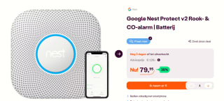 Google Nest Protect V2 Batterij voor €79,95 bij Ibood