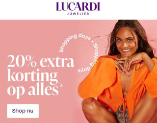 20% extra korting op alles bij Lucardi
