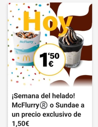 Semana del helado por 1,50€