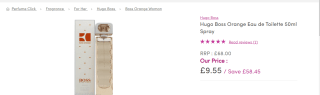 Hugo boss orange 50ml Womens EDT for only £9.55
