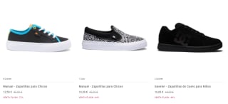 30% descuento EXTRA + 10% primera compra ropa y calzado DC Shoes precios locos