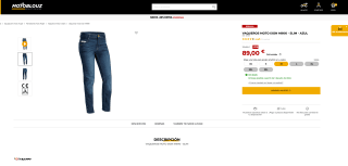 Vaqueros Moto IXON MIKKI SLIM Azul por 89€