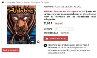 Juego de mesa Aldabas: Puertas de Cartagena en oferta por 10,98€