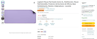 Logitech Mouse Pad Studio Series XL por $221 en Amazon