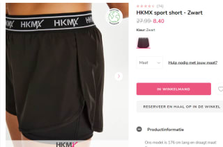 Hunkemöller Dames - Sport collectie - HKMX sport short voor €8,40 bij Hunkemöller
