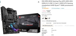 MSI MPG B550 Gaming Plus Moederbord voor €104 bij Amazon.nl