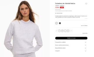 Sudadera de chándal básica para Mujer por 3.99€