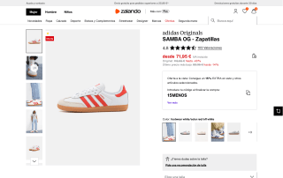 Zapatillas Adidas Samba OG por 61,15€