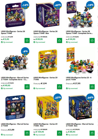 LEGO minifigures met kortingen tot 40% bij Goodbricks
