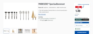 PARKSIDE® Speciaalborenset voor €1,49 bij de Lidl