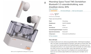 Moondrop Space Travel oortjes voor €21,24 bij Amazon