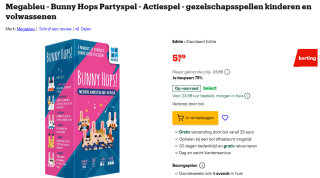 Megableu Bunny Hops Bordspel voor €5,99 bij Bol