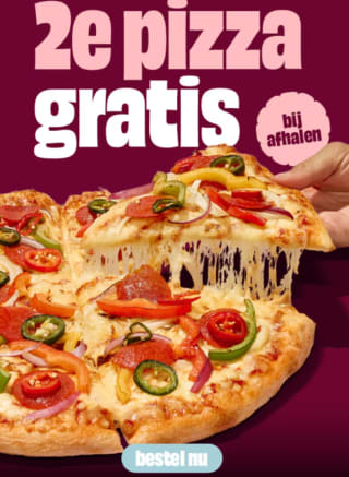 De 2e Pizza Gratis bij Dominos
