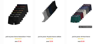 20% korting op Jack & Jones items bij Sliponline