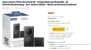 Aqara Smart Video Doorbell G4 voor €106,35 bij Bol.com