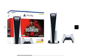 Consola Sony PlayStation 5 Standard, 825 GB, 4K, 1 mando, Chasis C + Call Of Duty: Modern Warfare 3 (código de descarga) por 449€