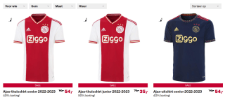 Tot 50% korting op Ajax merchandise in de officiële Ajax fanshop