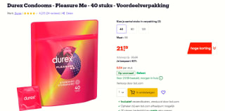 Durex Pleasure Me 40 stuks voor €21,59 bij Bol.com