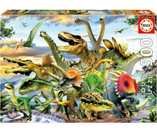 Educa Puzzle Dinosaurios 500piezas por 4,95€.