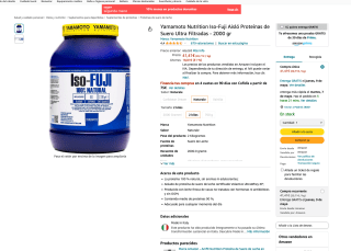 Yamamoto Nutrition Iso-Fuji 2Kg sabor neutro por solo 41,41€