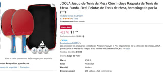 Marca JOOLA Juego de Tenis de Mesa por 11,50€