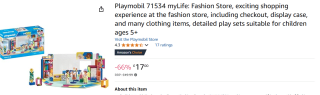 Playmobil Modewinkel (71534) voor €20,30 bij Amazon