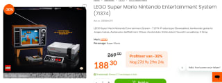 LEGO Super Mario Nintendo Entertainment System (71374) voor €188,30 bij Fun.be
