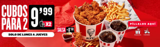 KFC Cubos para 2 personas por solo 9,99€