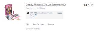 Shopdisney kortingscode voor 25% korting op back to school artikelen