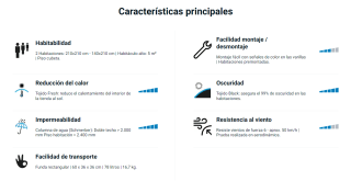 Tienda campaña familiar 5 personas Arpenaz 5.2 F&B por 249,99€