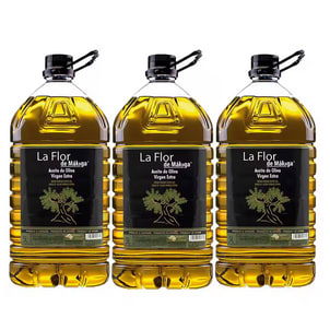 Aceite de Oliva Virgen Extra La Flor de Malaga 3 garrafas 5L por 53,08€