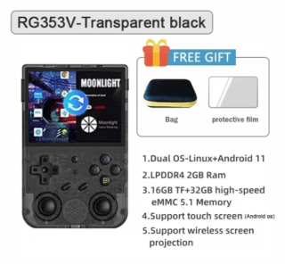 ANBERNIC RG353V-Black 64G 16000Games por 74,70€