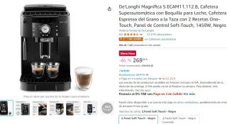 Cafetera Superautomática De'Longhi Magnifica S ECAM11.112.B por 269€