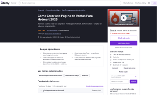 Cómo Crear una Página de Ventas Para Hotmart 2025 Gratis con Udemy