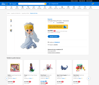 Q Posket Disney Princess - Cenicienta por solo $4.990