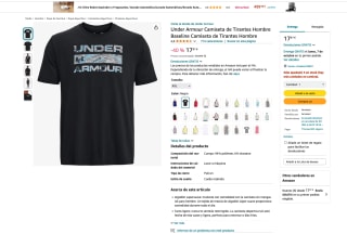 Camiseta Under Armour Hombre por solo 17,97€
