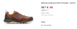 Zapatillas de Mujer Merrell Siren 4 Traveller por 59.99€