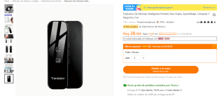 Traductor De Idiomas Inteligente Portátil por solo 28€