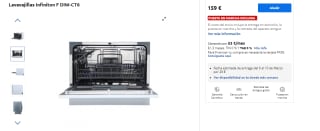 Lavavajillas DIW-CT6 de la marca Infiniton por 159€