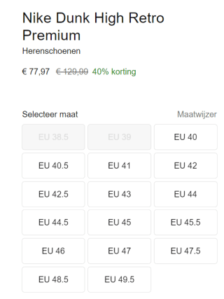 Nike Dunk High Retro Premium voor €77,97 bij Nike
